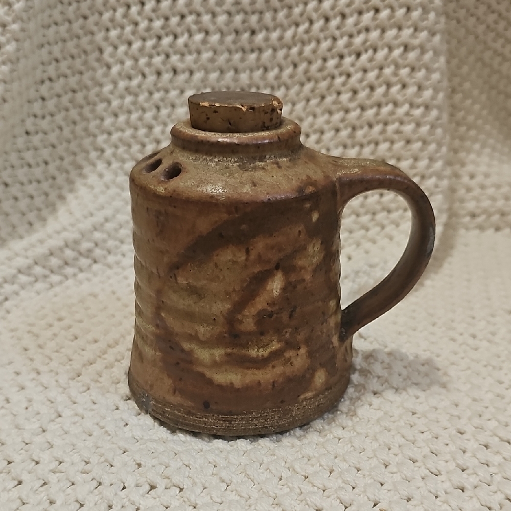 Handcrafted Earthy Brown Ceramic Jug